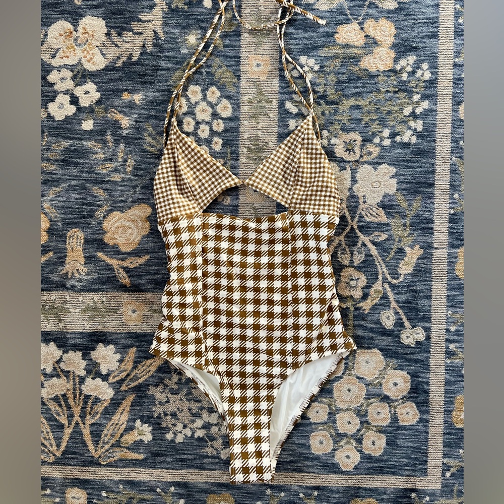 Shani Shemer Melissa One Piece in Brown Gingham